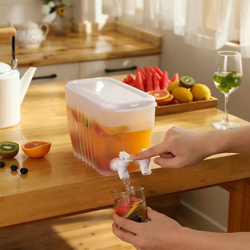 Fridge Water Dispenser with Tap for Lemonade Teas Juices Lemon Water Jug Newly