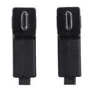 2pcs 90° Micro USB Female, Micro USB Male Adapter Male