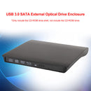 USB 3.0 SATA External DVD CD-ROM RW Player Optical Drive Enclosure (Black)