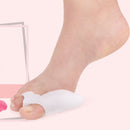 1 Pair Thumb Valgus Toe Separators Hallux Bunion Adjuster Corrector (White)