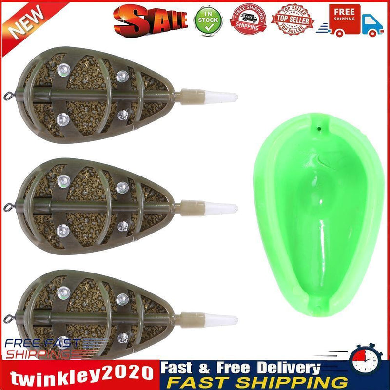 Bait Inline Method Carp Fishing Bait Basket Feeder Mould Set (30/40/50g) Newly