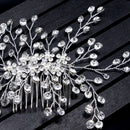 Party Handmade Bride Headpiece Flower Headdress Head Clip Crystal Hair Comb