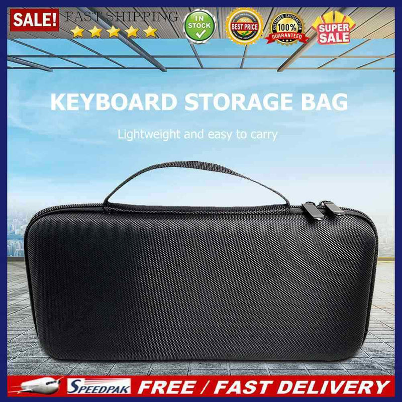 Practical Portable Keyboard Bag with Double Zipper Carry Case for MX Keys