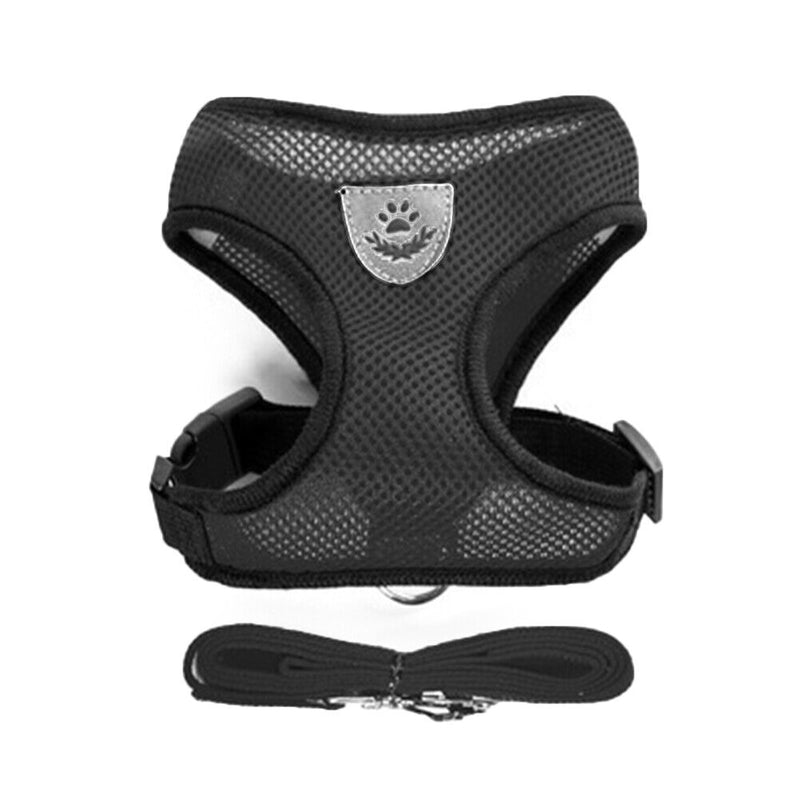 #A Polyester Cat Dog Harness Breathable Walking Lead Leash Dog Cat Vest for Outd