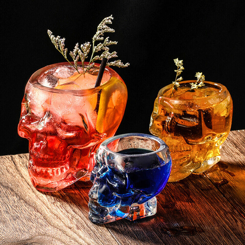 Transparent Head Glass Drinking Cup Halloween Wine Dispenser (350ml)