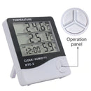 With Clock LCD Digital Thermometer Humidity Meter Temperature Meter Hygrometer