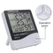 With Clock LCD Digital Thermometer Humidity Meter Temperature Meter Hygrometer