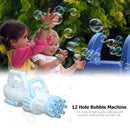 Gatling Bubble Guns 12-Holes Electric Bubble Machine (Pink Battery Charge)