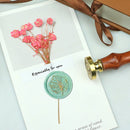 Plants Flower Wax Sealing Stamp Head Round Copper Stamps w/o Handle (ZR036)