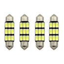 5630 9SMD White Festoon Light C5W Car LED Reading Bulbs Dome Lamp For 4Pcs