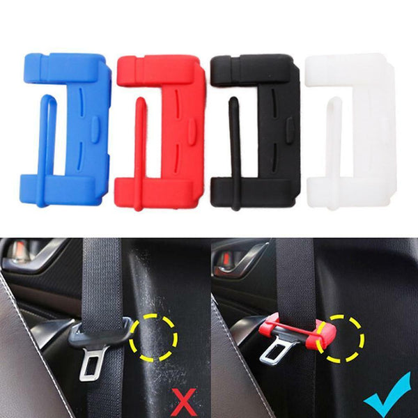 Car Seat Belt Buckle Clip Silicone Anti-Scratch Cover Safety Accessories 4 hot.
