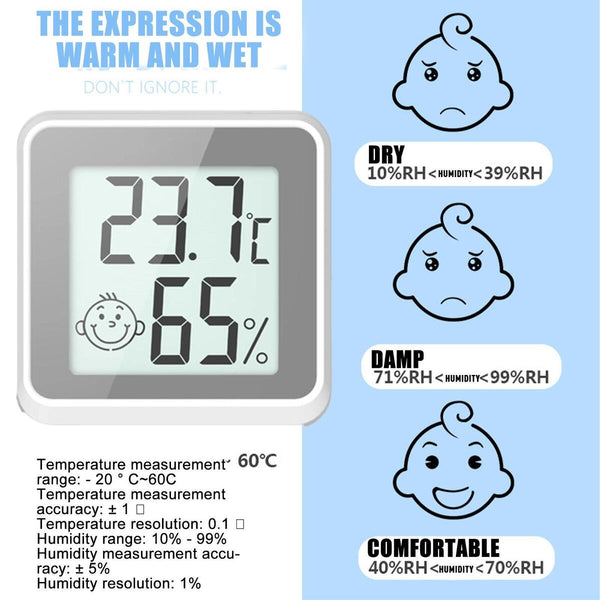 Mini Digital Thermometer Hygrometer Indoor Room Temperature Humidity Meter~