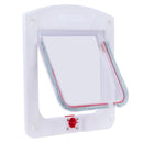 Lockable Cat Flap Door Kitten Dog Pet Lock Suitable for Any Wall White