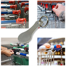 2pcs Metal Keychain Shopping Cart Tokens Accessories Key Ring Hook (A) Newly