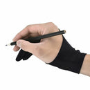 Hot Fingerless Universal Artist Drawing Glove Two Finger Black Anti-fouling