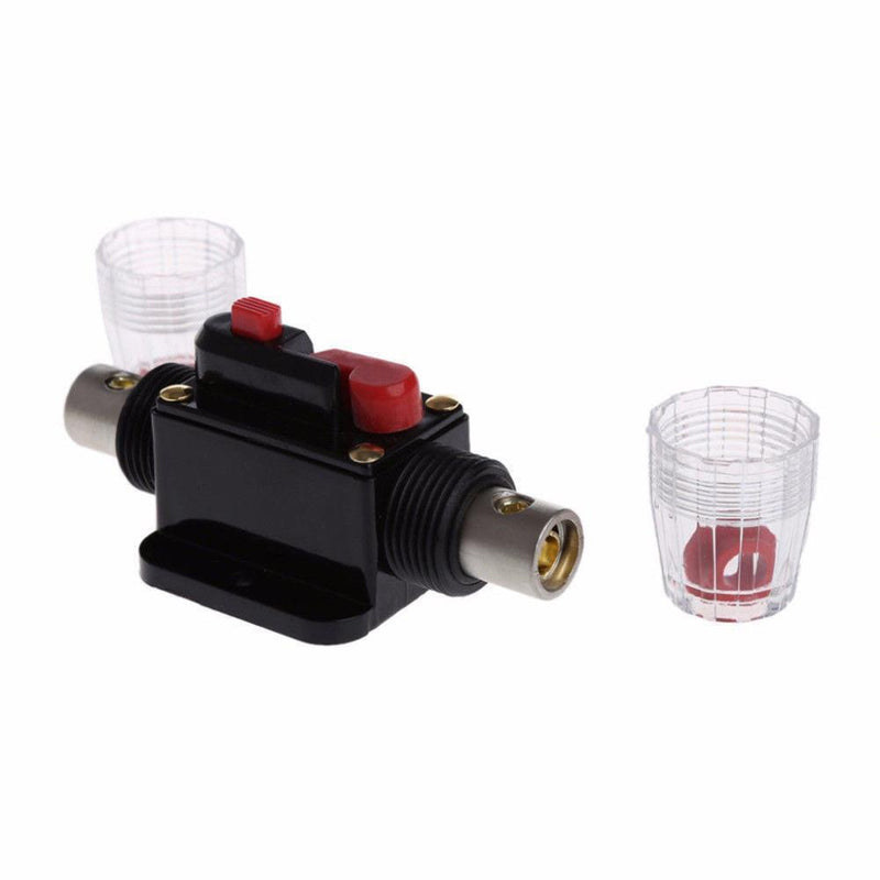 12V DC Car Audio Inline Circuit Breaker Auto Reset Fuse Holder (30A)