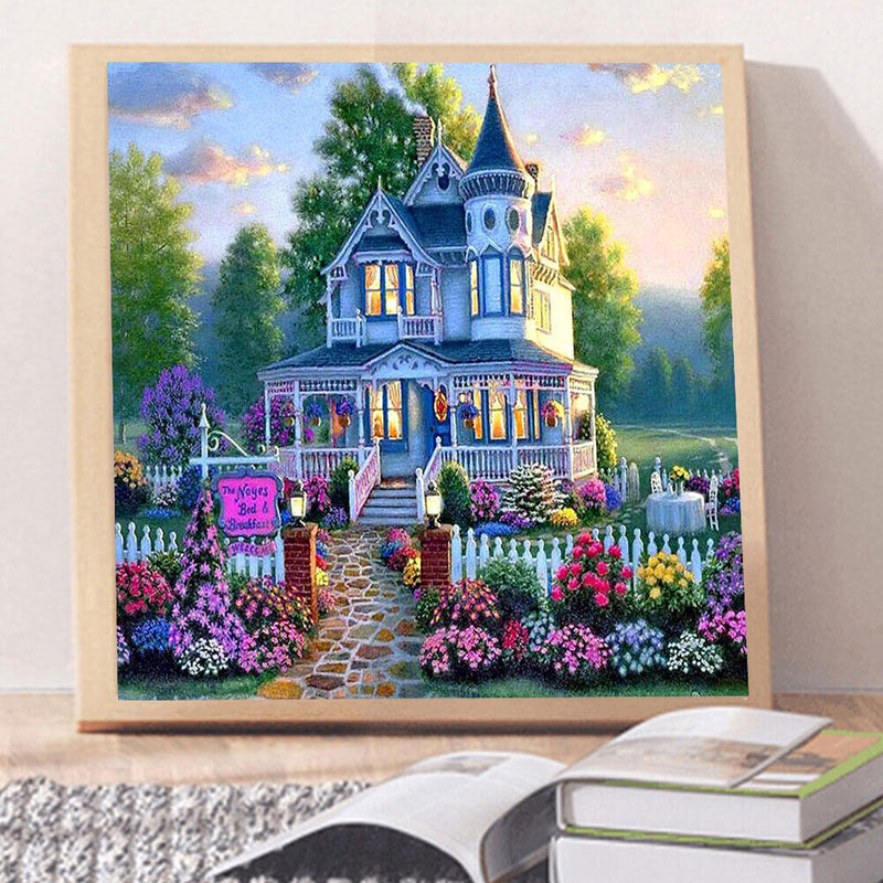 DIY Diamond Painting Kits Full Round Drill Garden Villa Mosaic Home Decoration