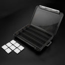 Fishing Tackle Box with Removable Baffle Fishing Hook Storage Case (Black) Newly