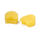 5pcs Rubber Clarinet Thumb Rest Covers Finger Rest Protective Pads (Yellow)