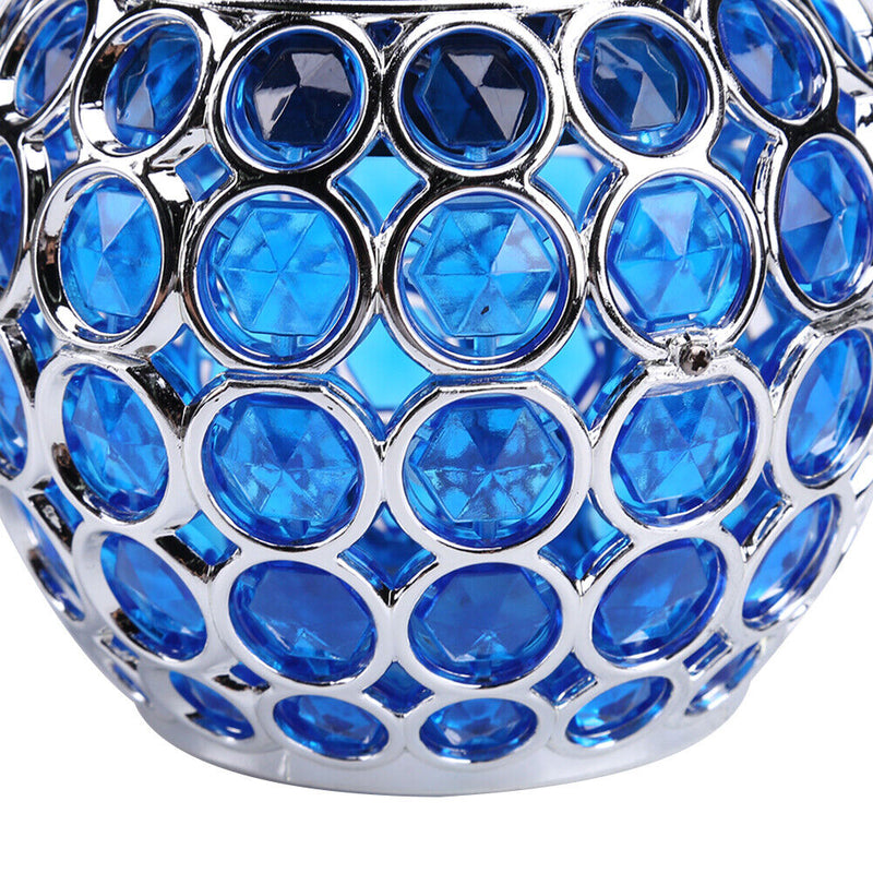 Solar LED Hollow Hanging Ball Light Outdoor Waterproof Garden Lamp (Blue) Newly