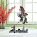 Metal Painted Flower Fairy Statue Outdoor Landscaping Angel Girl Sculpture Newly