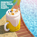Party Drink Cooler - Novelty Inflatable Beer Mug for Backyard Beach Pool Parties