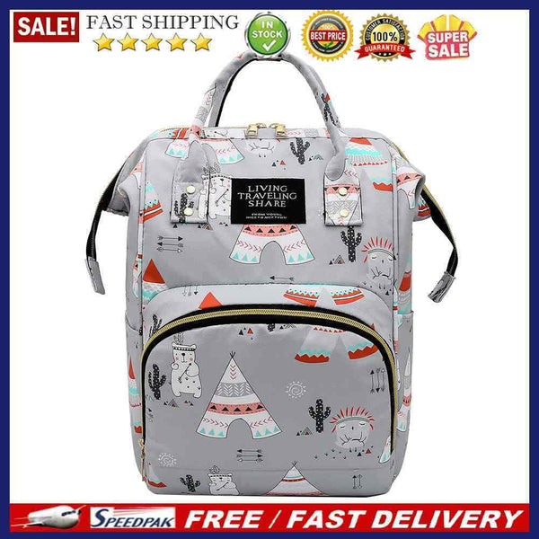 Women Floral Print Backpack School Shoulder Bag Big Capacity Oxford Cloth Packs