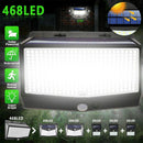 468 LED Solar Light Motion Sensor Wall Mounted Home Street Lamp Decoration
