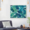 Tropical Leaves Oil Paint By Numbers Kit DIY Handpainted on Canvas Wall Art