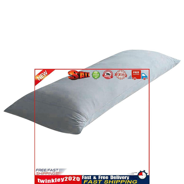 Full Body Pillowcase Sleeper Breathable Long Bed Throw Pillow Cover (Grey) Newly