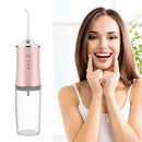 Oral Irrigator USB Rechargeable Water Flosser 300ML Teeth Cleaner (Pink) Newly