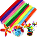 100 Pipe Chenille Sticks Cleaners Stems Assorted Crafts Colours Plain 30cm J7V5