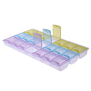 Powlance 21 Grid Weekly Pills Storage Box Candy Small Parts Container Hom