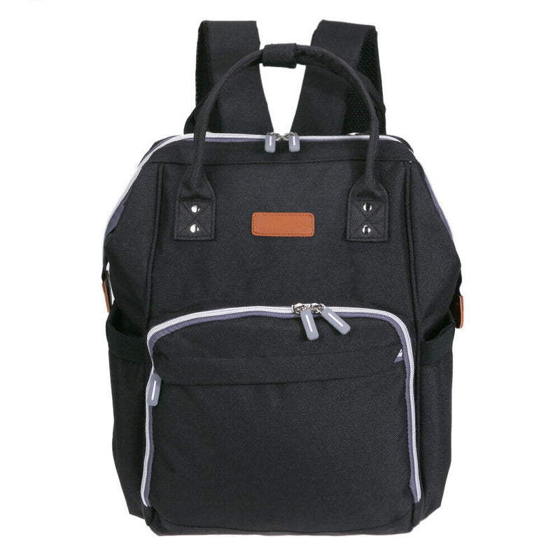 Multi-functional Mom Backpack Baby Diaper Large Capacity Travel Bag(Black)-