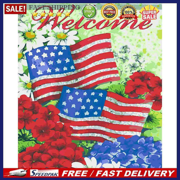 DIY Paint by Number Kit Artcraft Unique Gift Flower and Banner Kill Time Tools