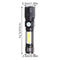 Waterproof Zoomable Torch Lamp USB Charging LED Glare Glashlight Cob Light