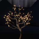 Fire Tree LED Table Lamp Copper Wire Fairy Night Light (108 LED Warm White)