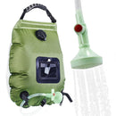 Outdoor Camping Water Storage Bag Portable Solar Shower Bath Bags (Green) Newly
