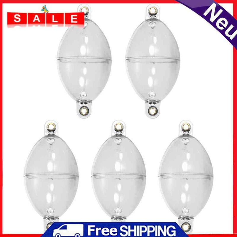 5pcs Bubble Floats Hollow Ball Fishing Floating Buoy Bobber (Clear White)