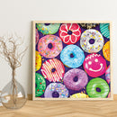 Diamond Painting 5D DIY Colored Donuts Full Round Drill Rhinestones Picture