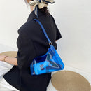Fashion Women Clear Pure Color Shoulder Hobos Bag Casual Ladies Mini Handbags