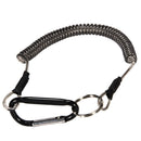 Steel Fishing Magnetic Release Carabiner Clip Holder with Coil Rope Lanyard