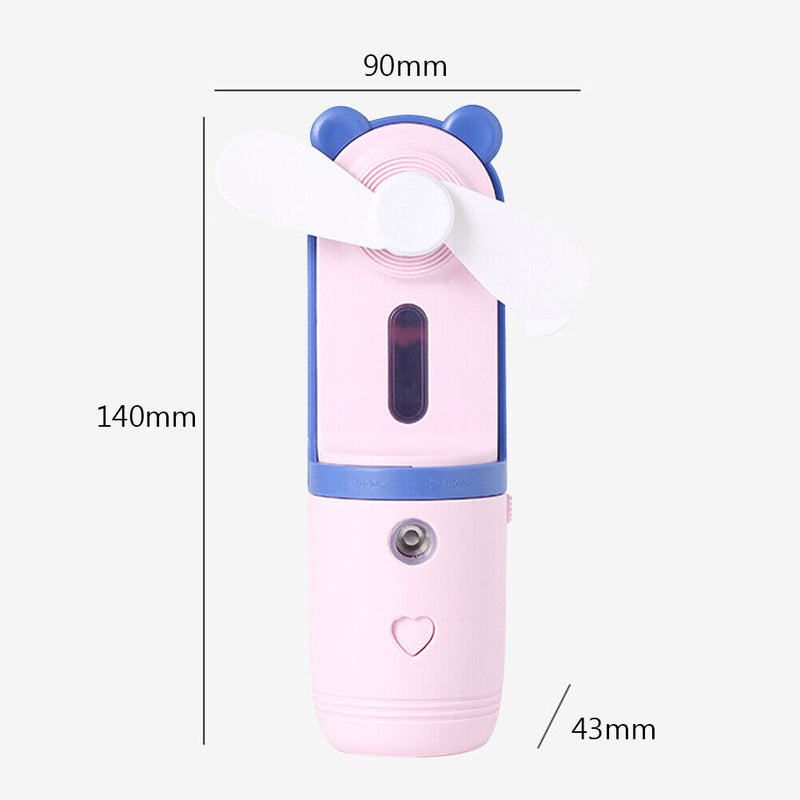 #A USB Rechargeable Fan with Spray Humidifier Humidification for Home Office Sch