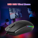 USB RGB DPI Adjustable Wired Mouse Home Office Smooth Gaming Business Mouse Kit