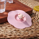 Torx Silicone Cup Cover Heat-resistant Leak Proof Cartoon Lid (Pink Head)