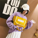 Women Travel Messenger Crossbody Bags College Girl Shoulder Bags (Yellow)