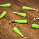 60pcs Copper Head Drift Fish Floats Rotation Buoy Seat Fishing Bobber (M)