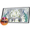 3pcs 5D DIY Full Drill Diamond Painting Peacock Cross Stitch Kit (White)
