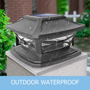 Solar Fence Light Column Head Light Wall Landscape Lamp (White Light) Newly