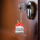 Bead Cross Stitch DIY Handmade Stamp Needlework Keychain Kit (y-058 Rabbit)